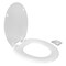 Prime-Line Toilet Seat Wood Standard Duty Round Quick Hinge Plastic Hinge (Single Pack) MP56265 - alternate 1